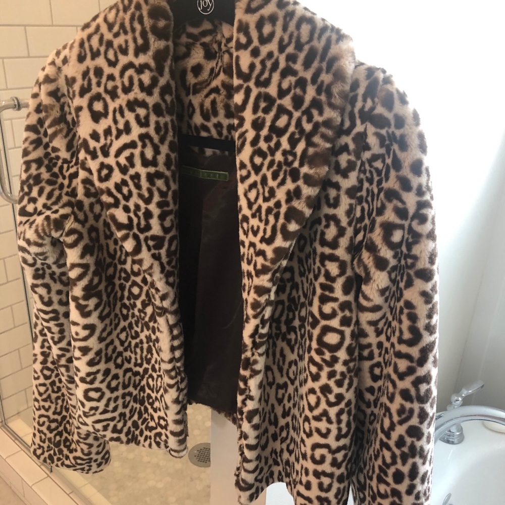 Velvet Faux Leopard Jacket